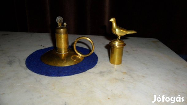 Antik sárgaréz hordozható "galambos" öngyújtó 1935 egyebek