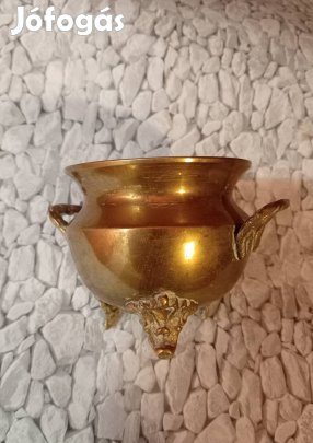 Antik sárgaréz kaspó 