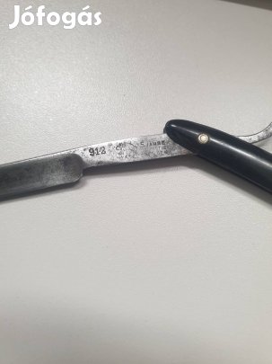 Antik solingen egyenes borotva antik szemüveg tartóval 