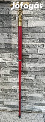 Antik stílusú sárgaréz markolatos bányász sétabot 