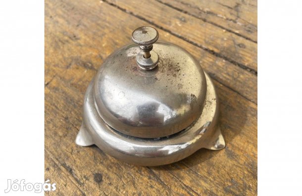 Antik szállodai recepciós asztali fém csengő