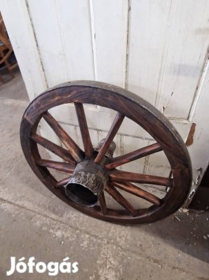 Antik szekér kerék régi lovaskocsi kerék népi dekoráció régiség 