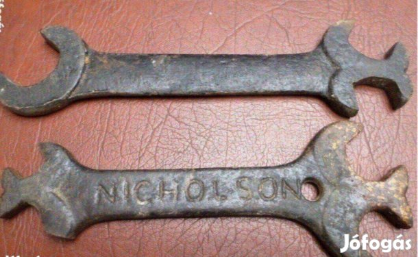 Antik szerszám villás kulcs 2 db muzeális