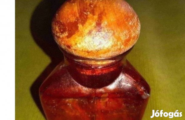 Antik színezett tintatartó üveg