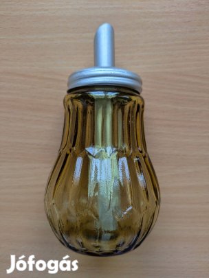 Antik színezett üveg cukor tartó és szóró