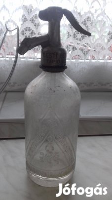 Antik szódásüveg 0,5 l-es Első Budai Szódavízgyár felirattal