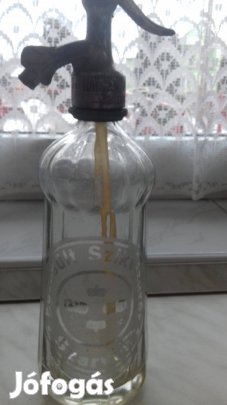 Antik szódásüveg 0,5 l-es Szikvízgyár Szarvas felirattal