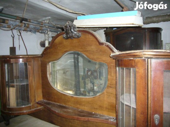 Antik tálaló és 2 részes fali szekrény