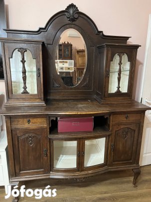 Antik tálalószekrény 150x57/205 eladó bp.17 ker