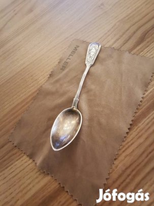 Antik tömör 19-ik századi ezüst teaskanal