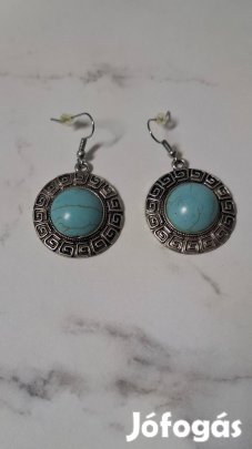 Antik türkíz köves fülvevaló
