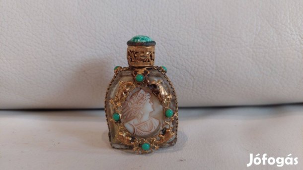 Antik tűzaranyozott parfümös üvegcse
