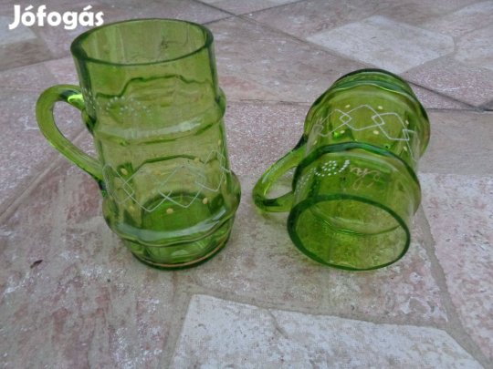 Antik urán üveg pohár eladó