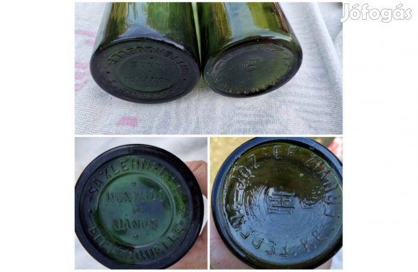 Antik üveg 2db -os csomag - Hunyadi János" és -Ferenc József