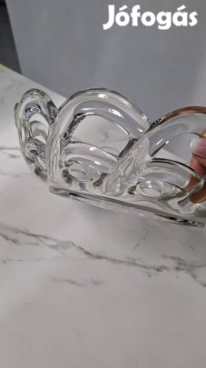 Antik üveg gyümölcs tál