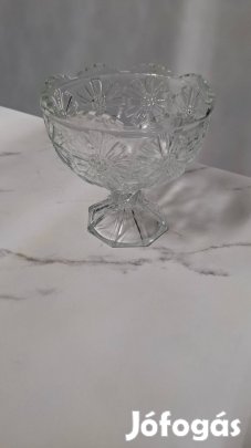 Antik üveg kehely bonbon tartó