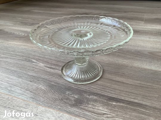 Antik üveg tortatál