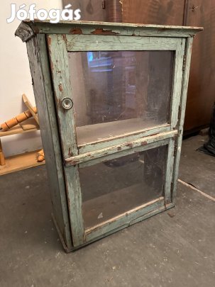 Antik üveges szekrény / polc