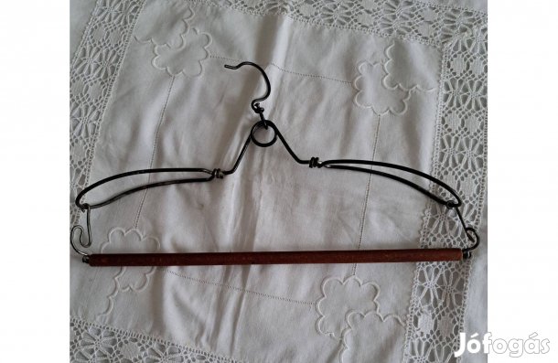 Antik vállfa, nadragtartós, vintage, 40 x 22