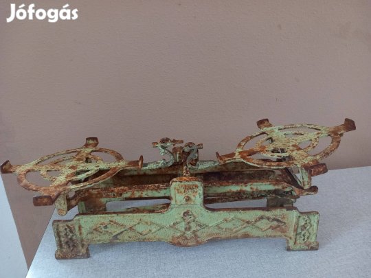 Antik vas mérleg 5kg-ig mér tálak nélkül
