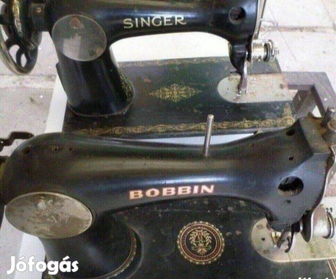 Antik vas varrógép Singer Bobbin