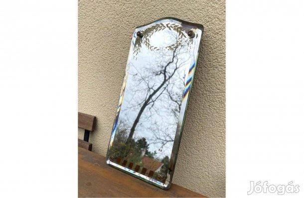 Antik velecei stílusú szecessziós hatású asztali vagy régi fali tükör