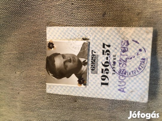 Antik villamosbérlez 1966 -os tanuló bérlet 2500 Ft 