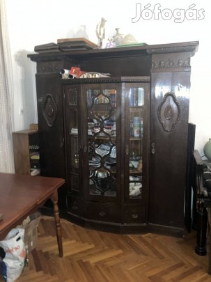 Antik vitrines szekrény Bp. VII.ker