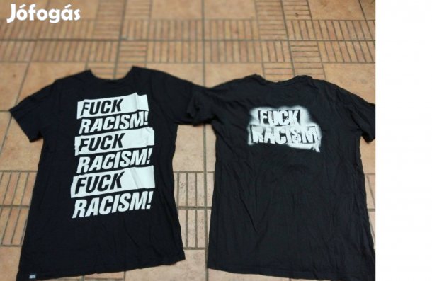 Antirasszista politikai póló M L 2db