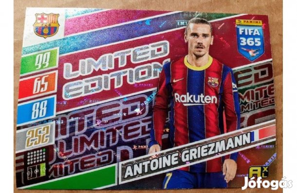 Antoine Griezmann Barcelona Limited Edition focis kártya Panini 2022