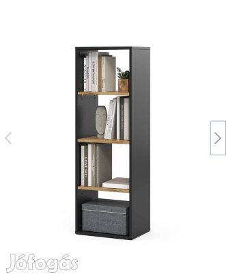 Antracit / tölgy könyvespolc 