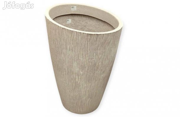 Antracit kőmintás műanyag virágcserép 48x71 cm, 55 L