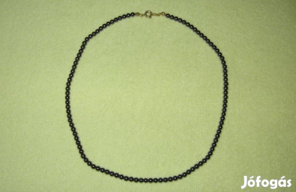 Antracit-színű gyöngynyaklánc
