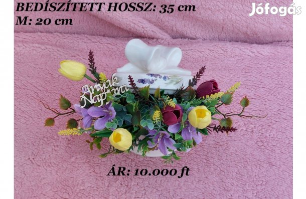 Anyák napi Masnis - Porcelándobozka bedíszítve