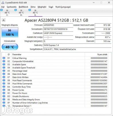 Apacer Nvme 514GB