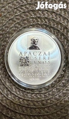 Apáczai Csere János emlékérme 20000 HUF ezüst 925 befektetés érme pénz