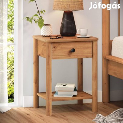 Apoana fiókos polcos fenyő éjjeliszekrény (bükk szín) 85907