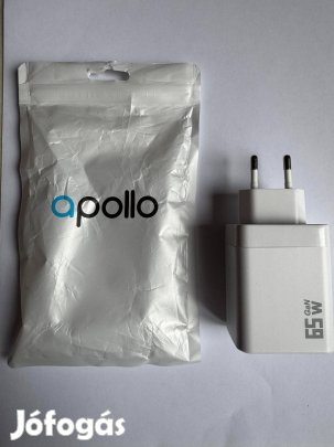 Apollo (3 az 1-ben) Gyorstöltő adapter kihúzható 60cm-es kábelel.l 65W