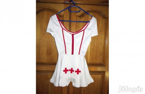 Ápolónő nővérke jelmez h: 64 cm mb: 78-116 cm