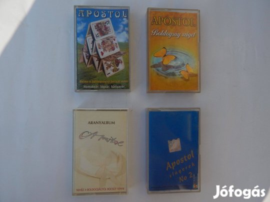 Apostol Együttes Műsoros audió kazetták 4-es szettben Eredeti