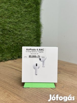 Apple Airpods 4 ANC Kártyafüggetlen, 12 hó garancia