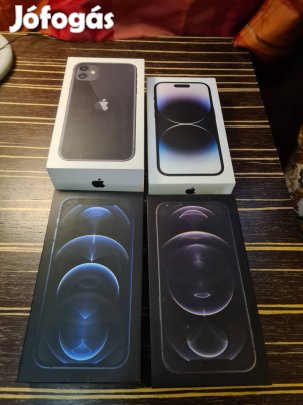 Apple Iphone 11 12 pro 14 pro üres 4 doboz egyben 