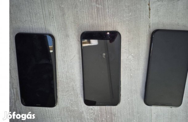 Apple Iphone XR - A2105 6.1" Fekete - 64GO - sérült házas- 2 db