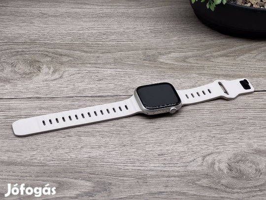 Apple Watch S9 Starlight 45mm CELL 2 ÉV Garanciával Számlával 90%