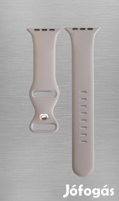 Apple Watch szilikon szíj 42/44/45/46/49 - krémszínű