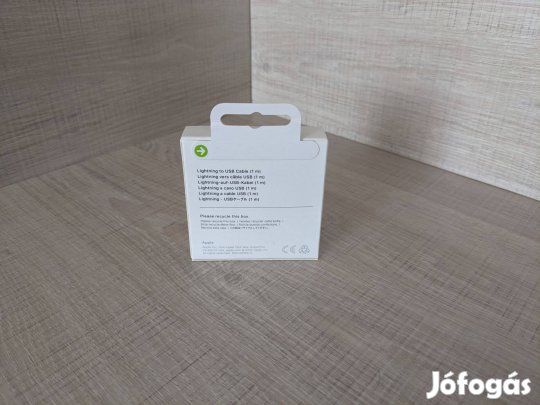 Apple, Lightning, Adat- és Töltőkábel, 2 M-es, Új
