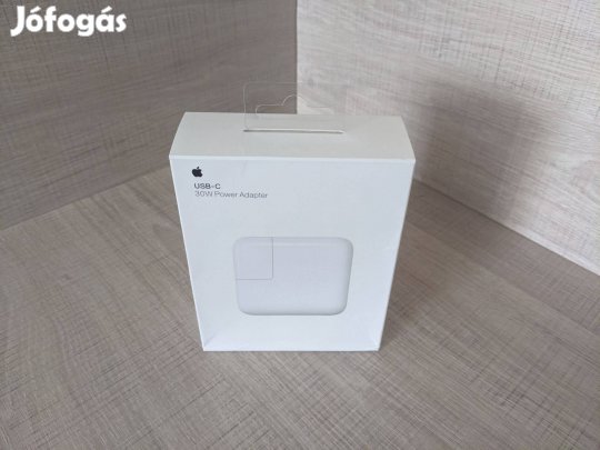 Apple, Töltőadapter, Gyorstöltő, 30W, Új