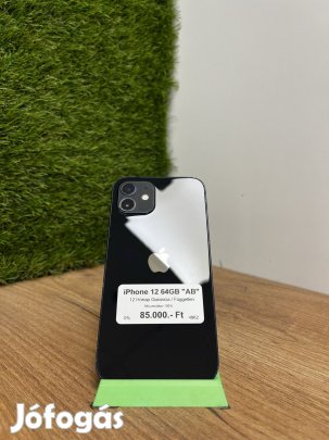 Apple iPhone 12 Kártyafüggetlen 64 GB, 12 hó garancia