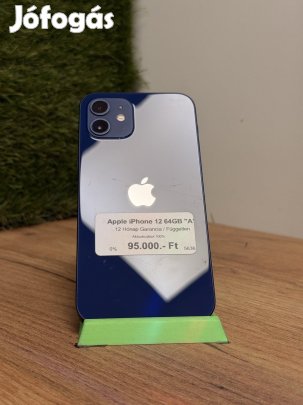 Apple iPhone 12 Kártyafüggetlen 64 GB, 12 hó garancia