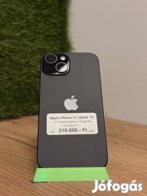 Apple iPhone 15 Kártyafüggetlen 128 GB, 12 hó garancia